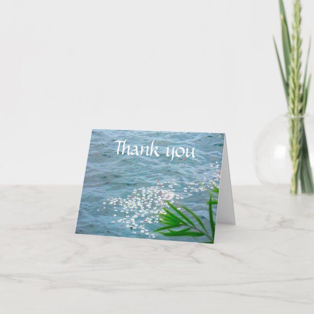 Danke Plumerias im Ozean (Vorderseite)