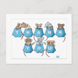 Danke, Pocket Mäuse Postcard Postkarte