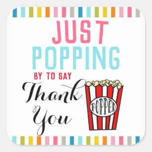 Danke Popcorn Aufkleber