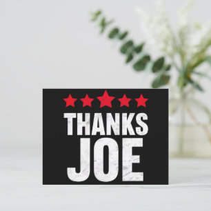 Danke Präsident Danke Joe Biden Danke Joe Postkarte