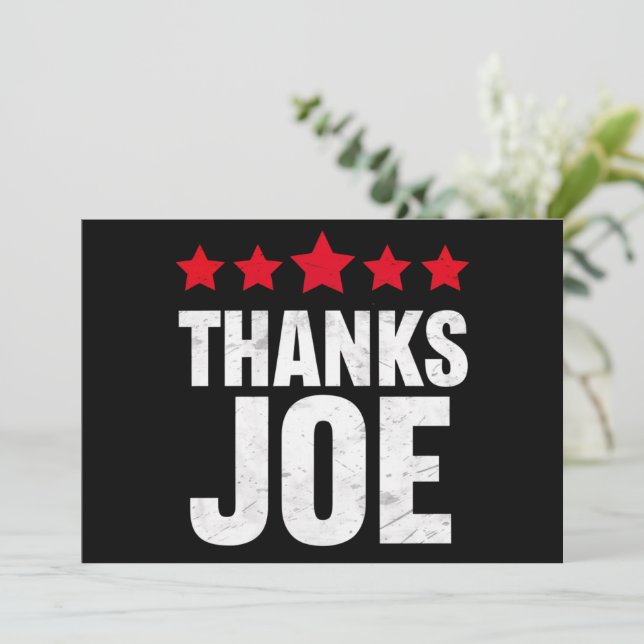 Danke Präsident Joe Biden Danke Joe Einladung (Stehend Vorderseite)