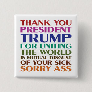 Danke Präsident Trump - Anti Trump Button
