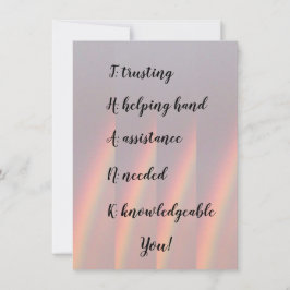 Danke Prism Flat Grußkarte