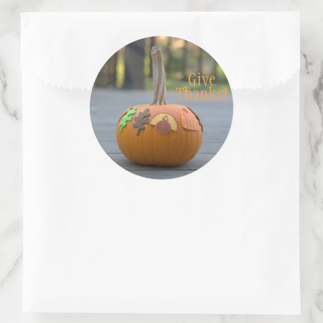 Danke Pumpkin Türkei Erntedank Stickers (Tasche)