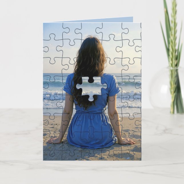Danke, Puzzle-Teil fehlt Karte (Vorderseite)