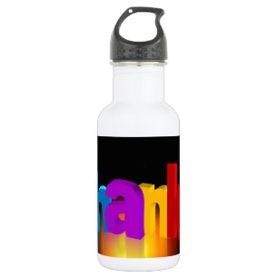 Danke Rainbow Peace Liebe Party Destiny Digital Edelstahlflasche