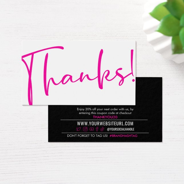 Danke! Relaxte moderne Kundendiskontierung (Schreibtisch)