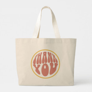 Danke Retro Groovy Jumbo Stoffbeutel
