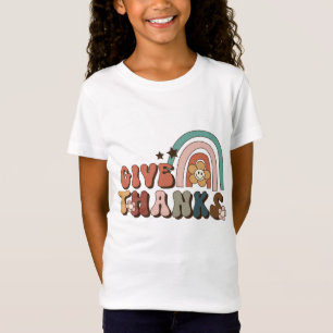 Danke Retro Rainbow Erntedank T - Shirt