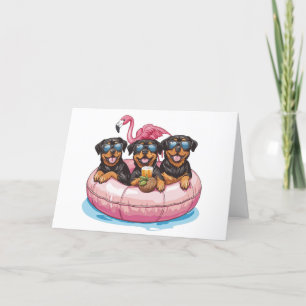 Danke Rottweiler Dogs Flamingo Pool Tube