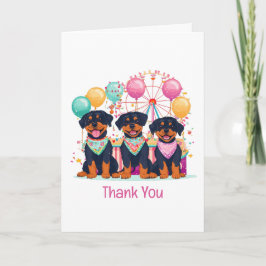 Danke Rottweiler Hunde bei einem Karneval