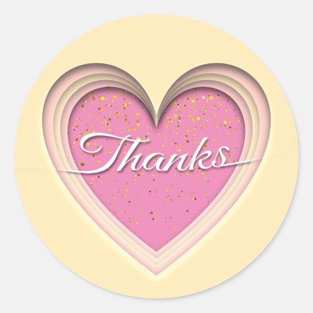 Danke Runder Aufkleber (Vorderseite)