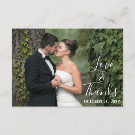 Danke Rustic Wood Wedding Custom Foto