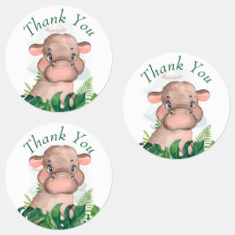 Danke Safari hippo Labels Etiketten
