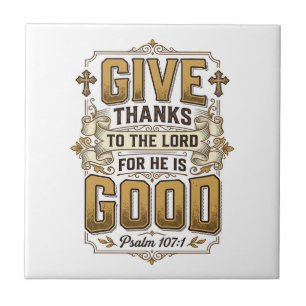 Danke sagen Psalm 107 Vintage Christliches T-Shirt Fliese