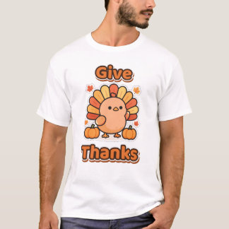 Danke sagen Süßer Thanksgiving Truthahn T-Shirt