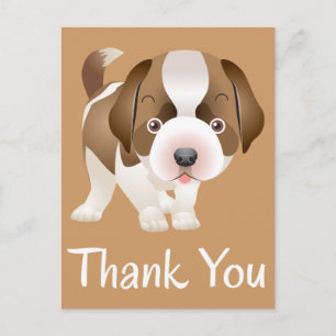 Danke Saint Bernard Welpen-Hund Postkarte