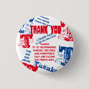 DANKE SCHÖN ÄRZTE, KRANKENSCHWESTERN & ERSTHELFER BUTTON