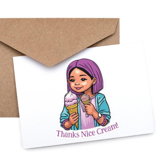 "Danke schön Cream!" Spaß Eiscreme Cones Aufkleber (Von Creator hochgeladen)