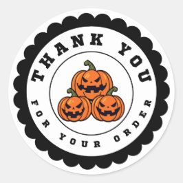 Danke schön Halloween Illustrationszirkel Runder Aufkleber