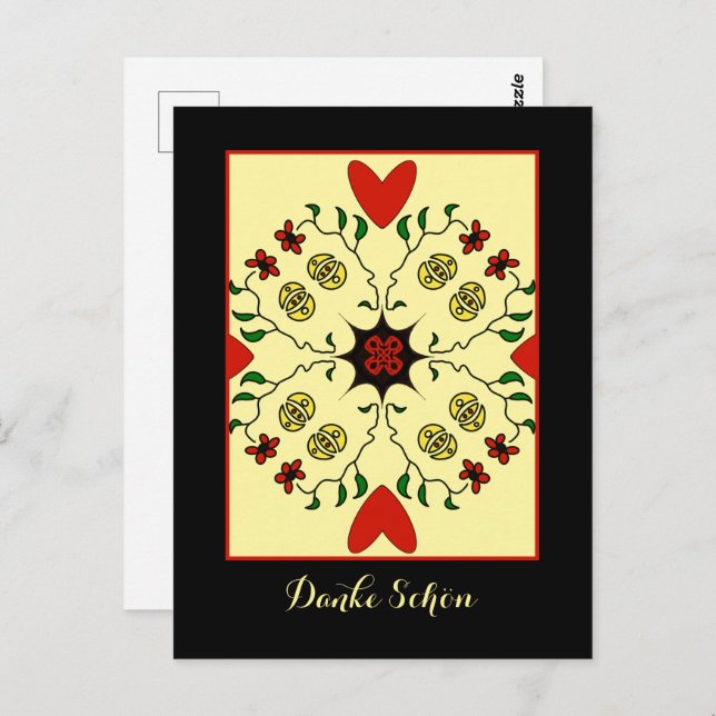Danke schön Postcard Postkarte (Vorne/Hinten)