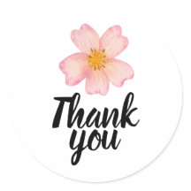 Danke Schön Sanfte Rosa Aquarellblume