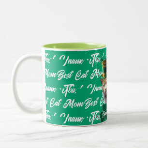 Danke Schönste Katzenmutter Süße Katze Koboldmütze Zweifarbige Tasse