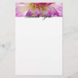 Danke! Schreibwaren Rosa Weiße Dahlien Blumen Briefpapier