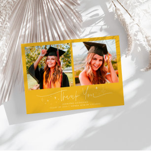 Danke-Schriftzug Sterne Gelb Grad Multi-Foto Ankündigung
