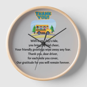 Danke, Schulbusfahrer. Uhr