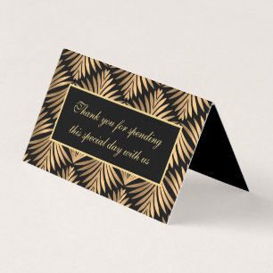Danke Schwarz Gold Art Deco Gatsby Hochzeitsfeier