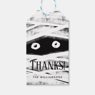 Danke schwarzes u. weißes Mama-Halloween-Party Geschenkanhänger