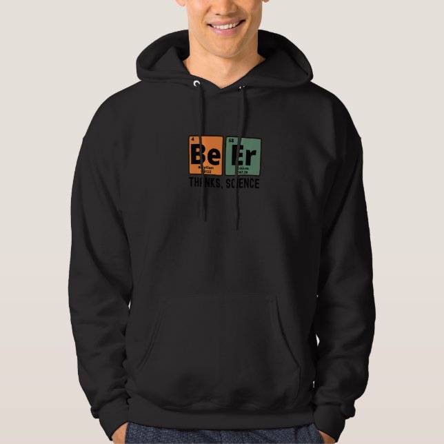 Danke Science Bier  Periodensystem Element Hoodie (Vorderseite)