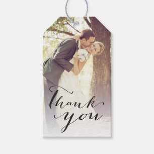 Danke, Script Calligraphy Wedding Gift Tags Geschenkanhänger
