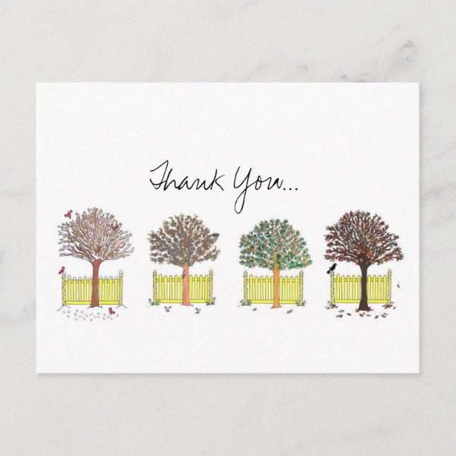 Danke, Seasons Postkarte (Vorderseite)