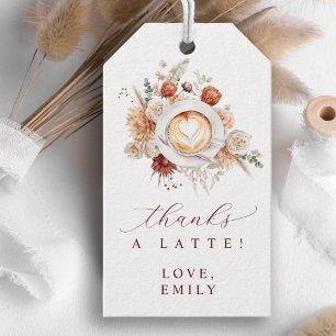 Danke sehr Kaffee-Themen-Hochzeitsdusche-Mitbrings Geschenkanhänger