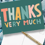 DANKE SEHR VIEL farbenfrohe Pastel Handschrift Nie Postkarte<br><div class="desc">Karo diese süße und farbenfrohe Kunst aus,  die von mir für dich handgemacht wurde! Sie können Ihren eigenen Text hinzufügen oder die Farben ändern. Besuchen Sie meinen Shop für mehr!</div>