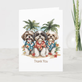 Danke Shih Tzu Dogs Tragen hawaiianische Shirts