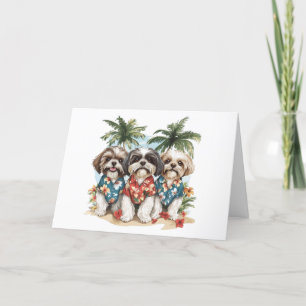 Danke Shih Tzu Dogs Tragen hawaiianische Shirts