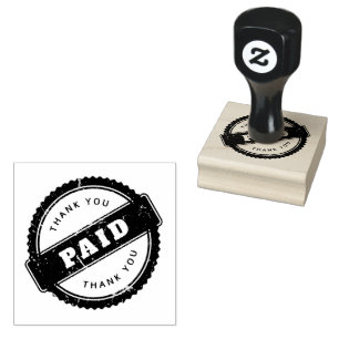 Danke Sie Bezahlt Rechnung Belege Paket Jet Black Gummistempel