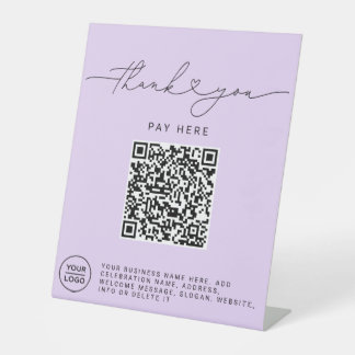 Danke-Skript-Herz-Scan-Mich-QR-Code-Logo lila Sockelschild