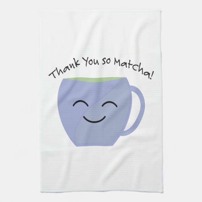 Danke, So Matcha Geschirrtuch (Vertikal)