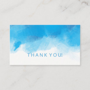 Danke, Sommer-Blau-Aquarell einzufügen Begleitkarte