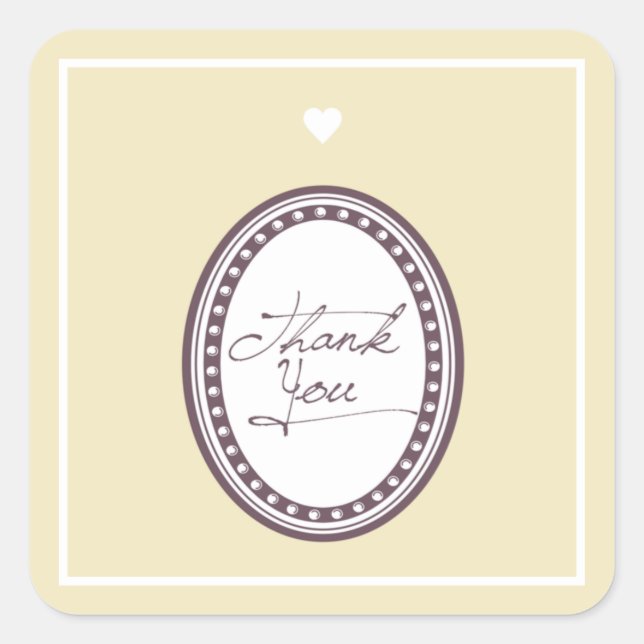 Danke, Square Stickers (Vorderseite)