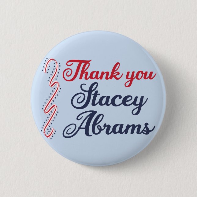 Danke Stacey Abrams Button (Vorderseite)