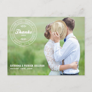 DANKE STEMPEL 2014 HOCHZEIT DANKE POSTKARTE