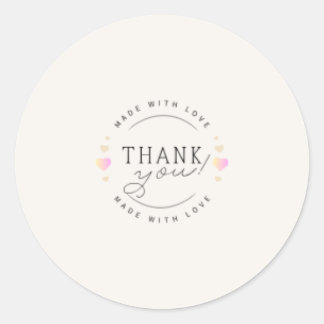 Danke Sticker rosa creme regenbogen