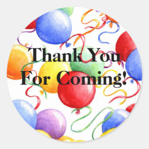 Danke Stickers Birthday Party Balloons Roun