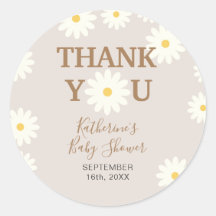 Danke, Stickers Bohemisch Daisy Floral