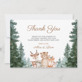 Danke Süßer Wald Bär Baby Shower Karte